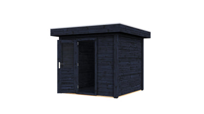 Lugarde Select Modern summerhouse 28mm Sedgley 250x250cm - Black Wood Oil