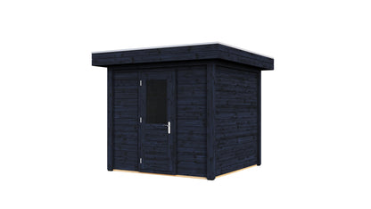 Lugarde Select Modern summerhouse 28mm Sedgley 250x250cm - Black Wood Oil