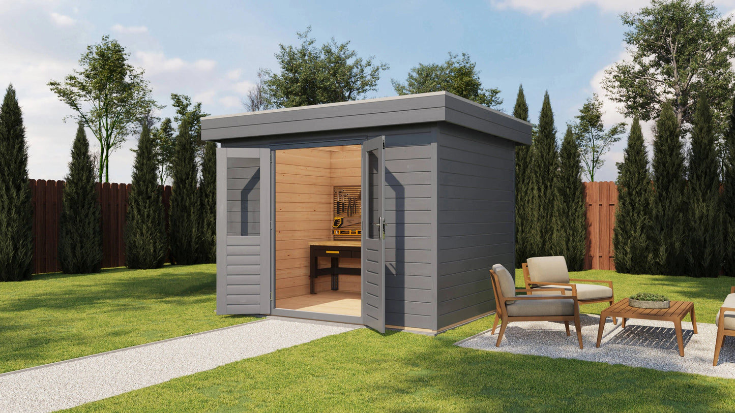 Lugarde Select Prima summerhouse Tweed 300x240cm - RAL 7021