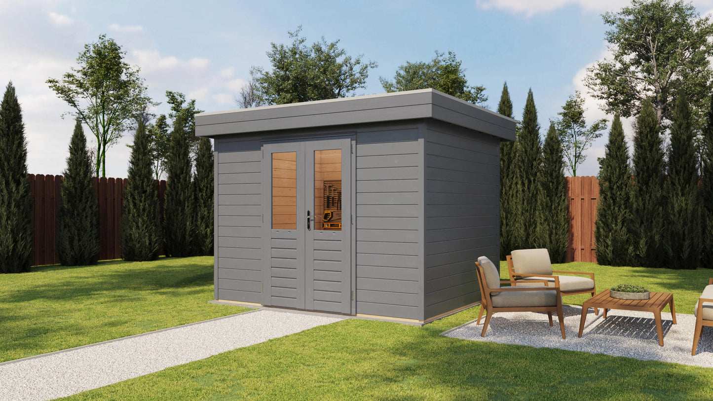Lugarde Select Prima summerhouse Tweed 300x240cm - RAL 7021