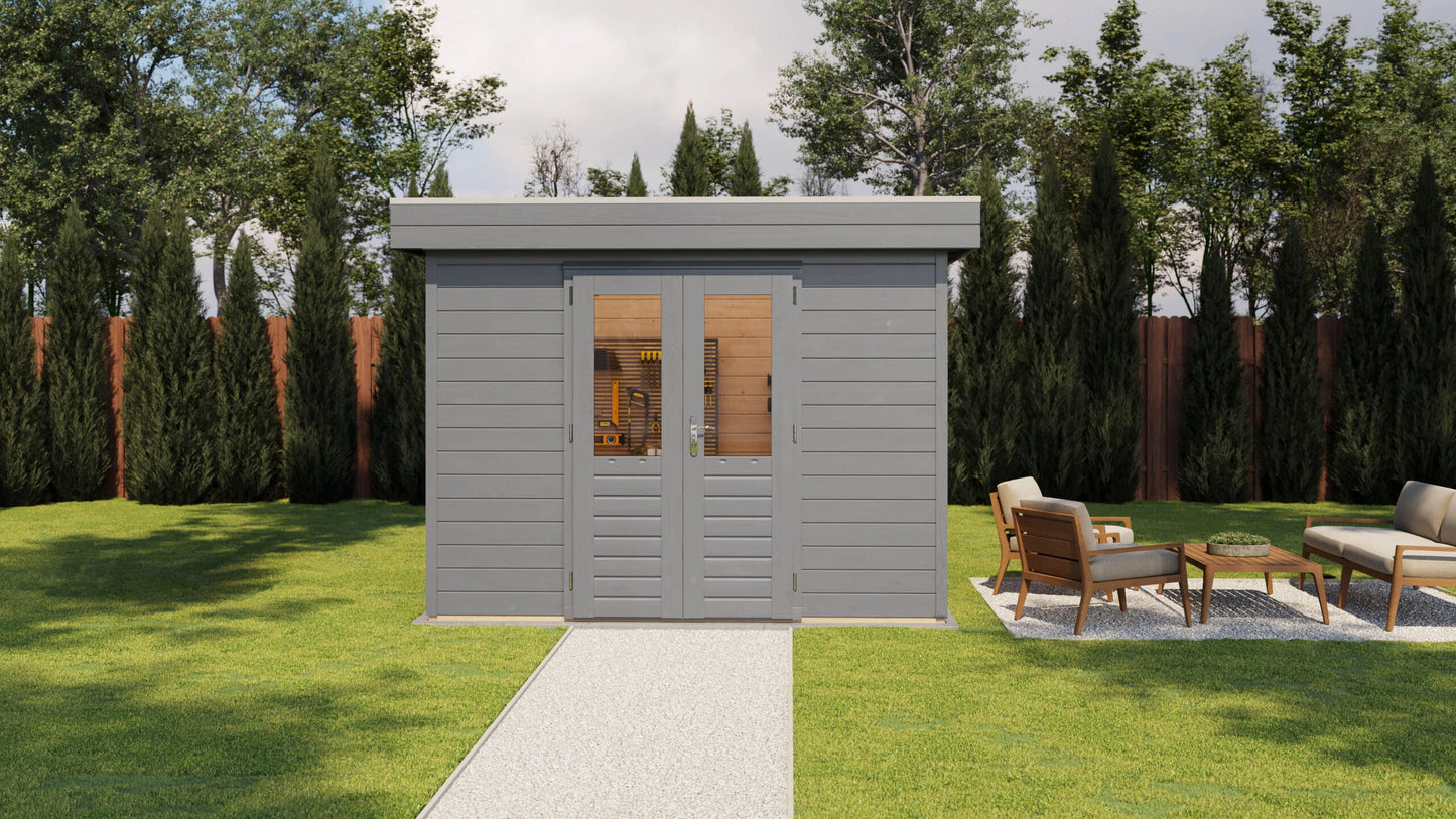 Lugarde Select Prima summerhouse Tweed 300x240cm - RAL 7021