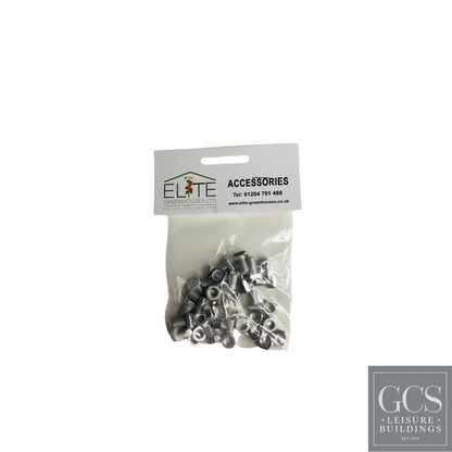 Elite greenhouse square head nuts and bolts x 20 (11mm)