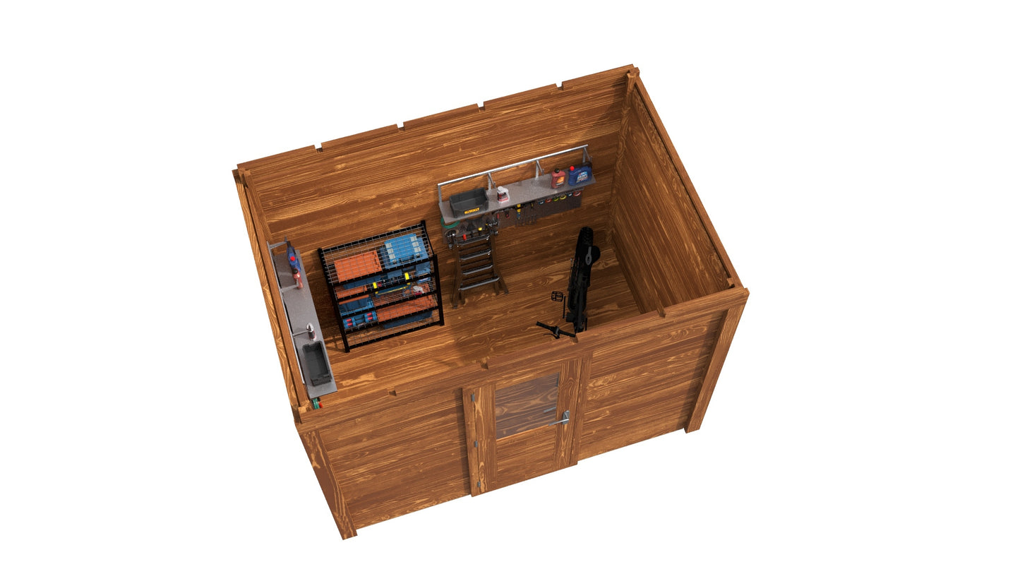 Lugarde Select Modern summerhouse 28mm Liverpool 300x200cm - Brown Wood Oil