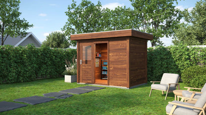 Lugarde Select Modern summerhouse 28mm Liverpool 300x200cm - Brown Wood Oil