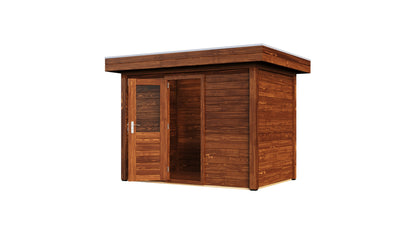 Lugarde Select Modern summerhouse 28mm Liverpool 300x200cm - Brown Wood Oil