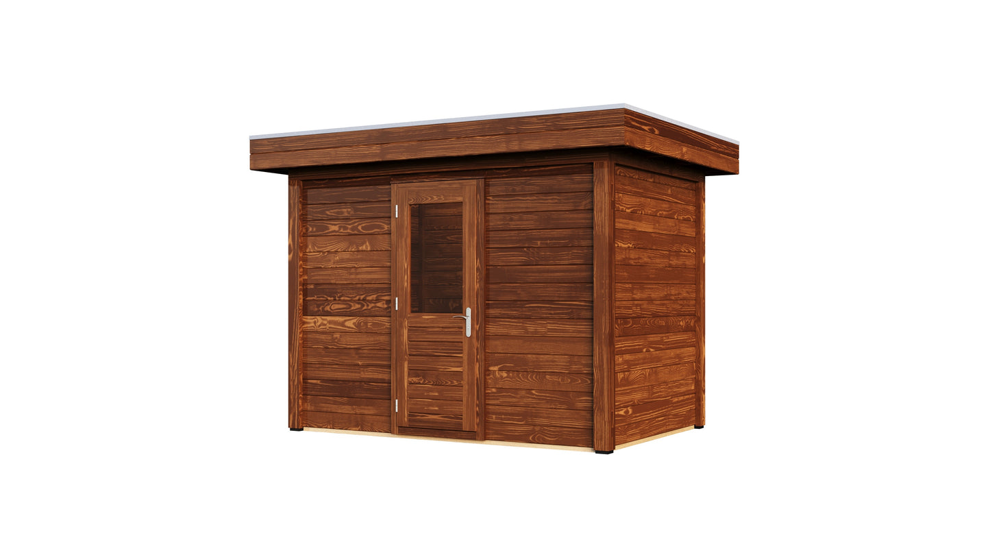 Lugarde Select Modern summerhouse 28mm Liverpool 300x200cm - Brown Wood Oil