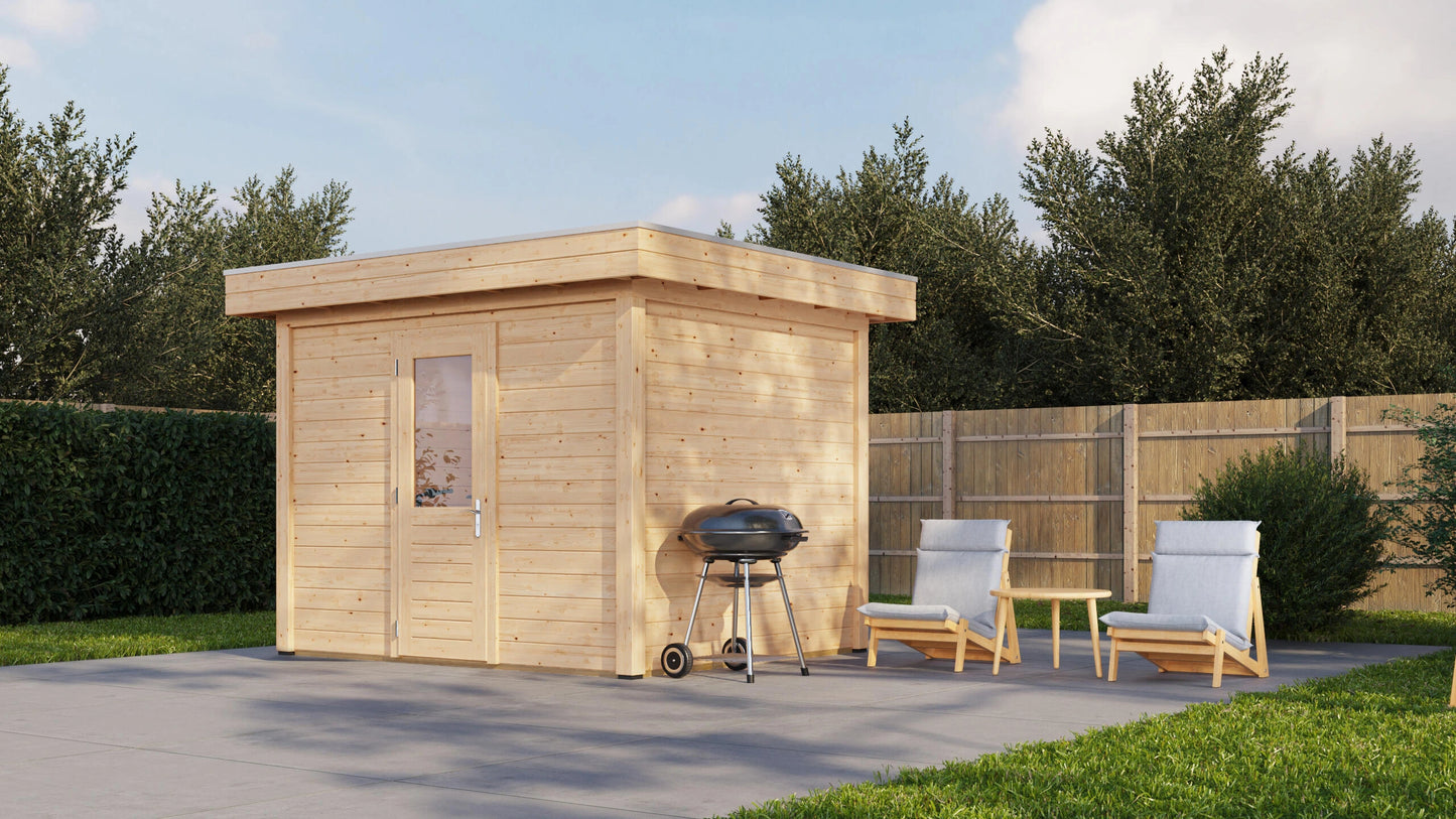 Lugarde Select Modern summerhouse 28mm Wolverhampton 300x250cm - Untreated