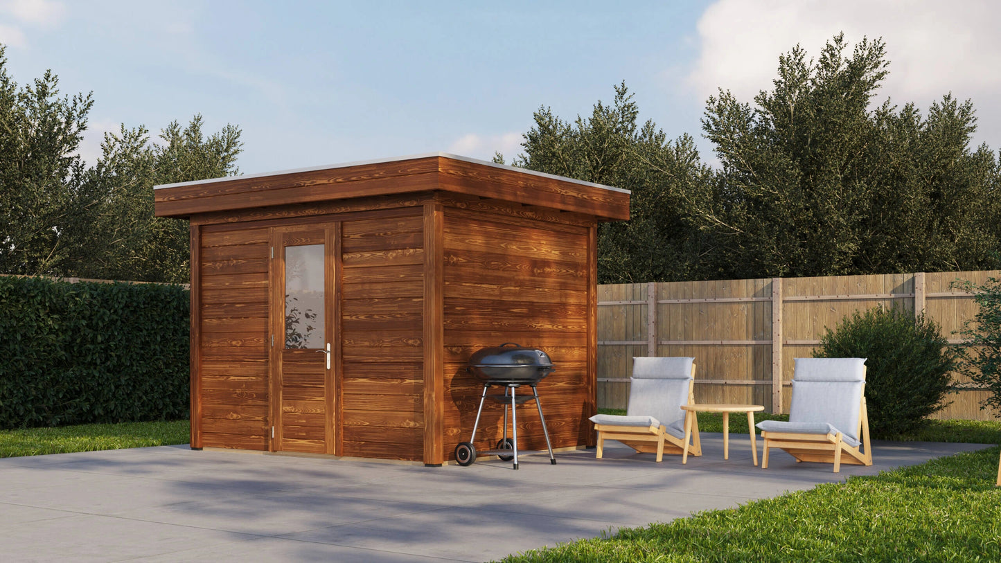Lugarde Select Modern summerhouse 28mm Wolverhampton 300x250cm - Brown Wood Oil