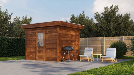 Lugarde Select Modern summerhouse 28mm Wolverhampton 300x250cm - Brown Wood Oil