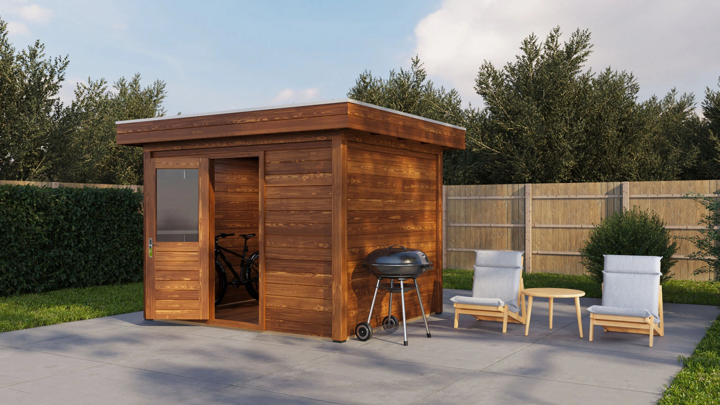 Lugarde Select Modern summerhouse 28mm Wolverhampton 300x250cm - Brown Wood Oil