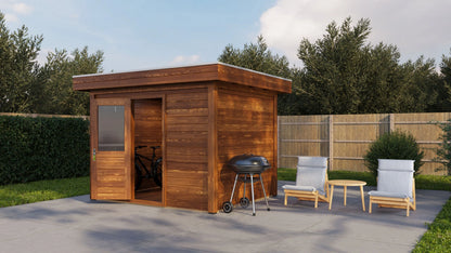 Lugarde Select Modern summerhouse 28mm Wolverhampton 300x250cm - Brown Wood Oil