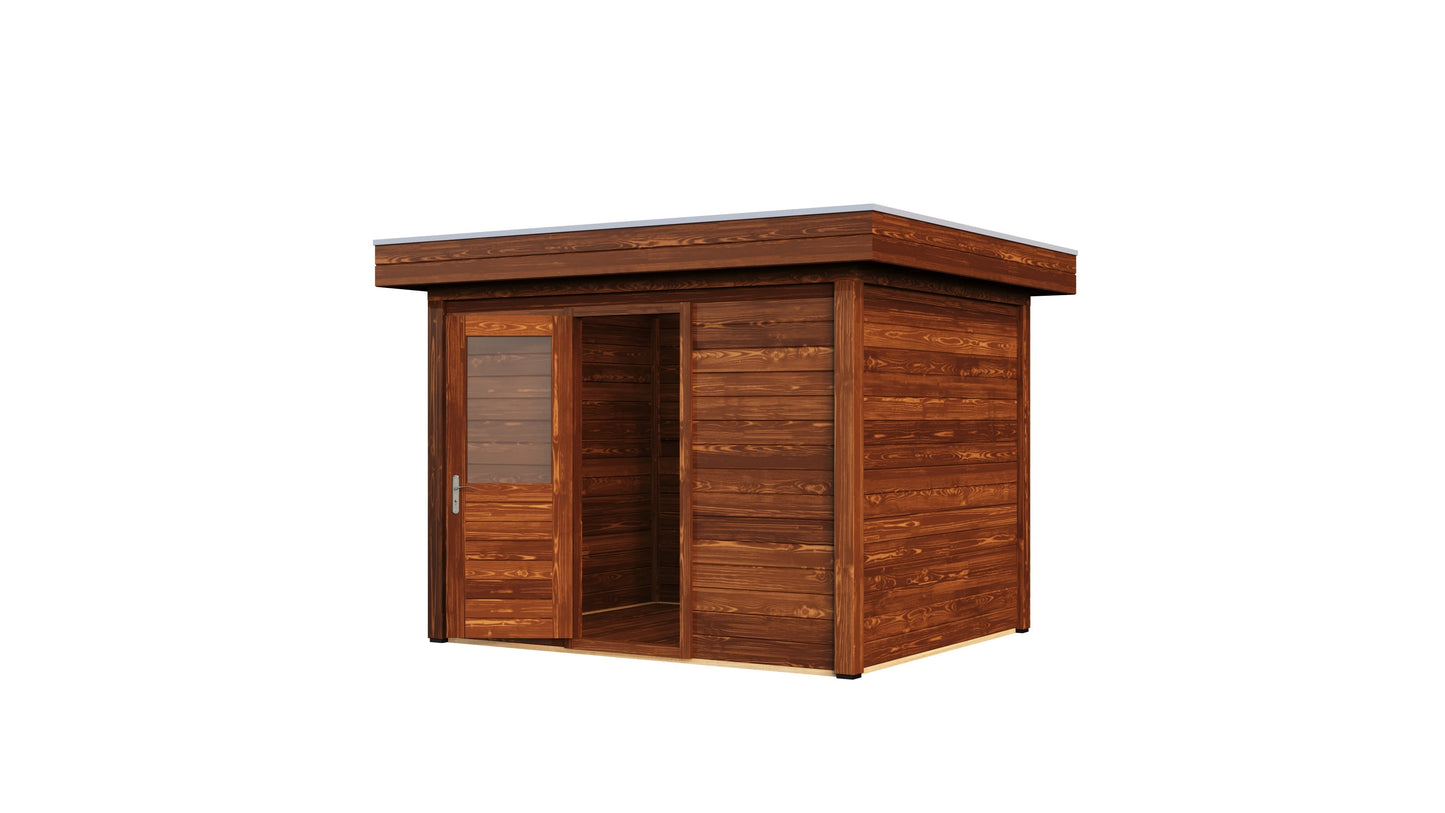 Lugarde Select Modern summerhouse 28mm Wolverhampton 300x250cm - Brown Wood Oil