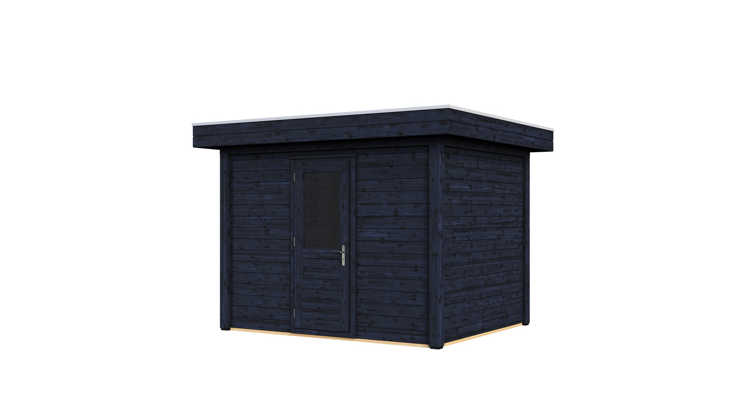 Lugarde Select Modern summerhouse 28mm Wolverhampton 300x250cm - Black Wood Oil