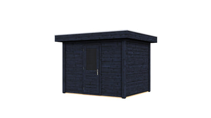 Lugarde Select Modern summerhouse 28mm Wolverhampton 300x250cm - Black Wood Oil
