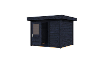 Lugarde Select Modern summerhouse 28mm Wolverhampton 300x250cm - Black Wood Oil