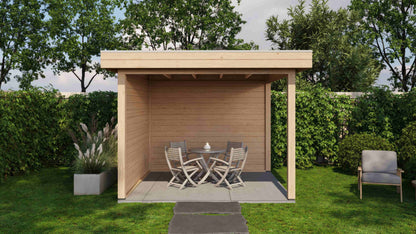 Lugarde Select Gazebo Trowbridge 300x300cm 28mm - flatroof - Untreated