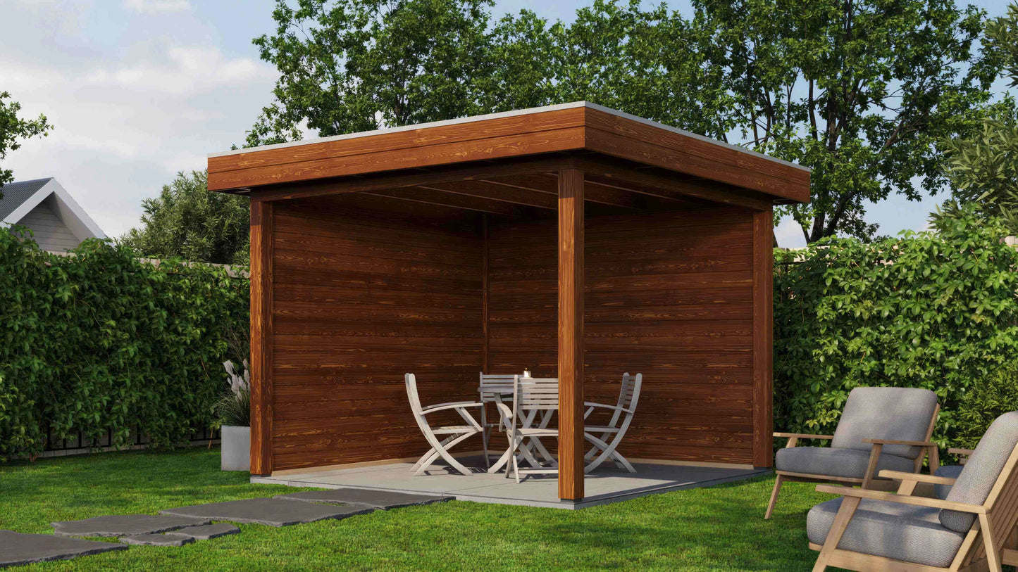 Lugarde Select Gazebo Trowbridge 300x300cm - brown finish
