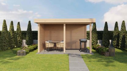 Lugarde Select Gazebo Andover 388x250cm 28mm - flatroof - Untreated
