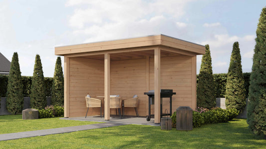 Lugarde Select Gazebo Andover 388x250cm 28mm - flatroof - Untreated