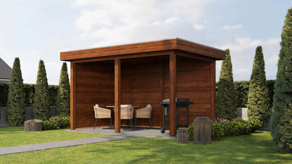 Lugarde Select Gazebo Andover 388x250cm - brown finish