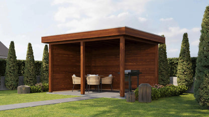 Lugarde Select Gazebo Lenham 388x300cm - brown finish