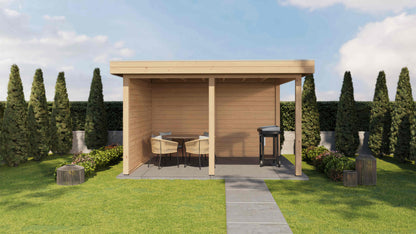 Lugarde Select Gazebo Horsham 388x350cm 28mm - flatroof - Untreated