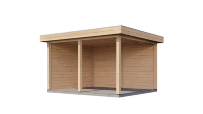 Lugarde Select Gazebo Horsham 388x350cm 28mm - flatroof - Untreated