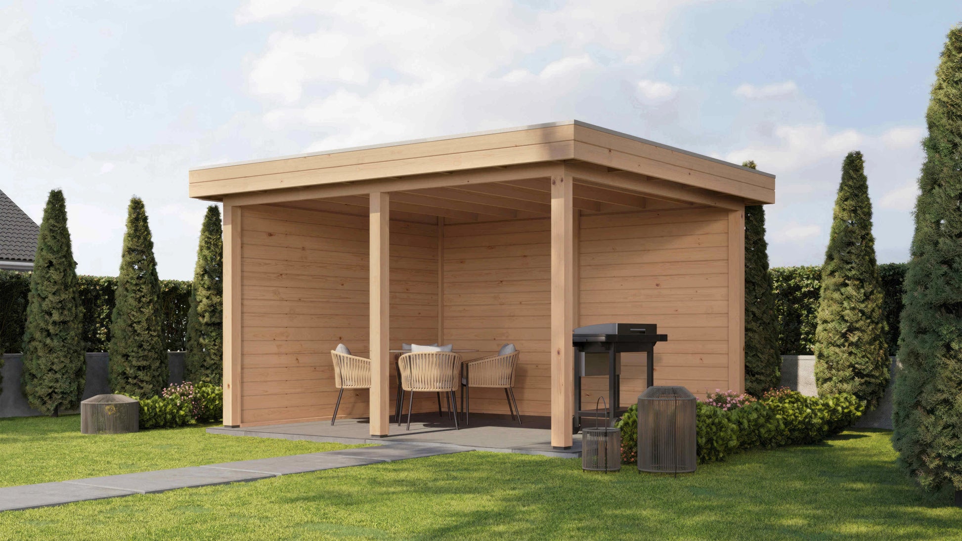 Lugarde Select Gazebo Horsham 388x350cm - untreated finish