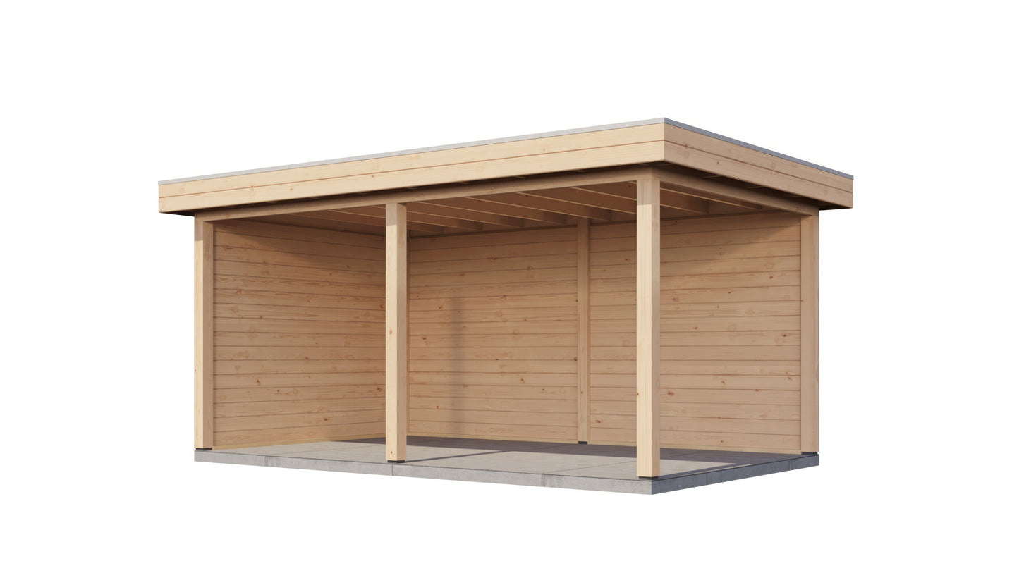 Lugarde Select Gazebo Dorchester 488x300cm 28mm - flatroof - Untreated