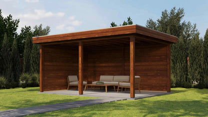Lugarde Select Gazebo Dorchester 488x300cm - brown finish