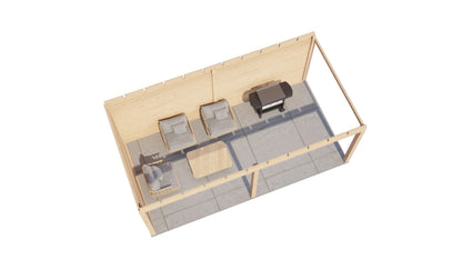 Lugarde Select Gazebo Grimsby 588x300cm 28mm - flatroof - Untreated