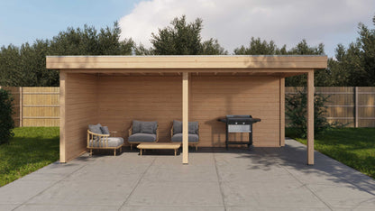 Lugarde Select Gazebo Grimsby 588x300cm 28mm - flatroof - Untreated