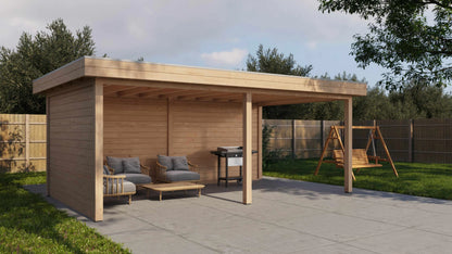 Lugarde Select Gazebo Reading 588x350cm 28mm - flatroof - Untreated