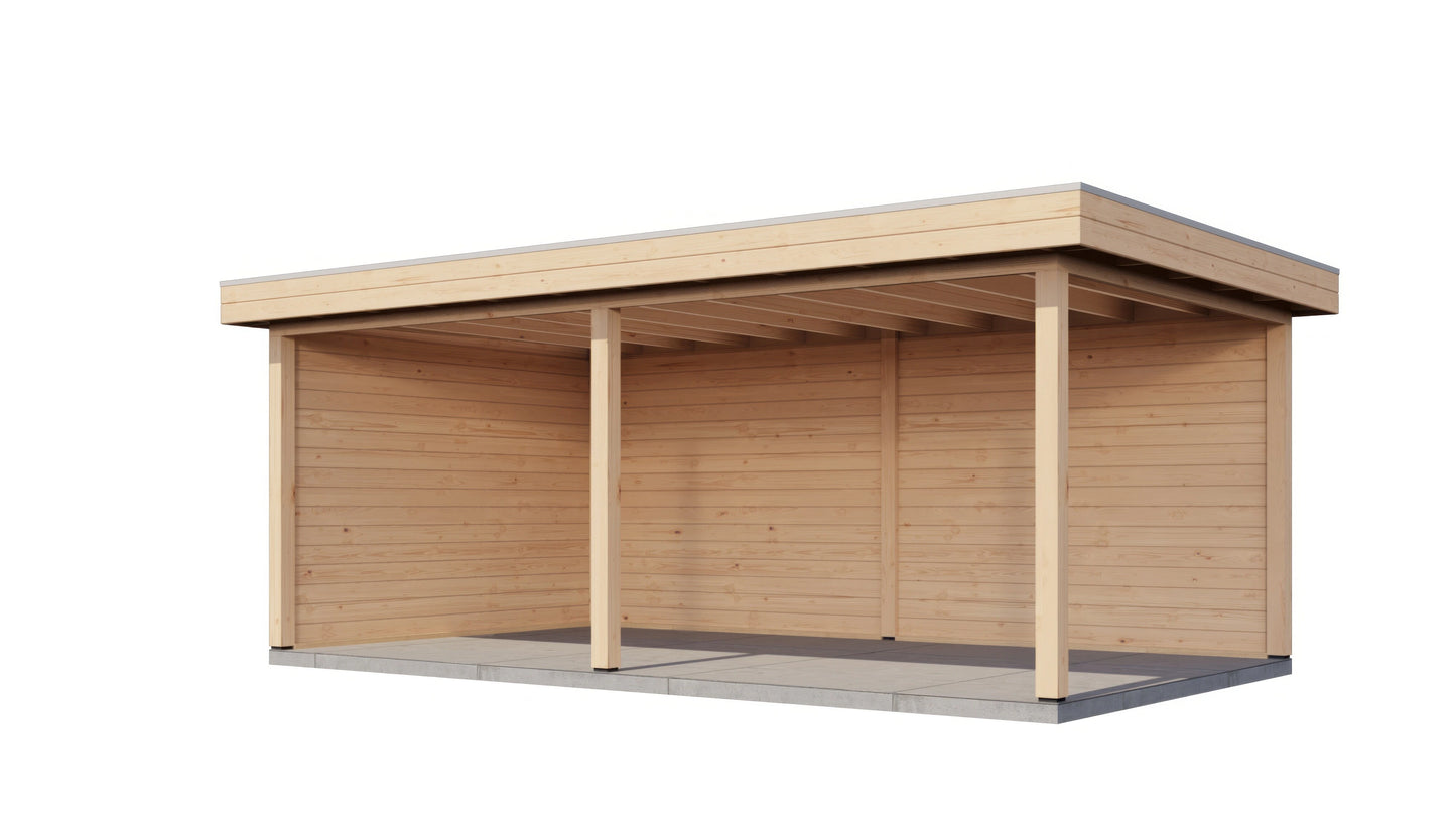 Lugarde Select Gazebo Reading 588x350cm 28mm - flatroof - Untreated
