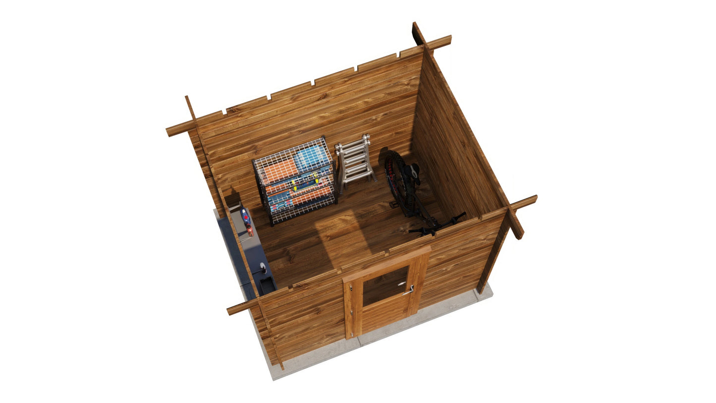 Lugarde Select Log Cabin Thames 250x200cm - Pressure treated Brown