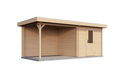 Lugarde Select Log Cabin with veranda Cotswold 250x250cm + 300cm - Untreated