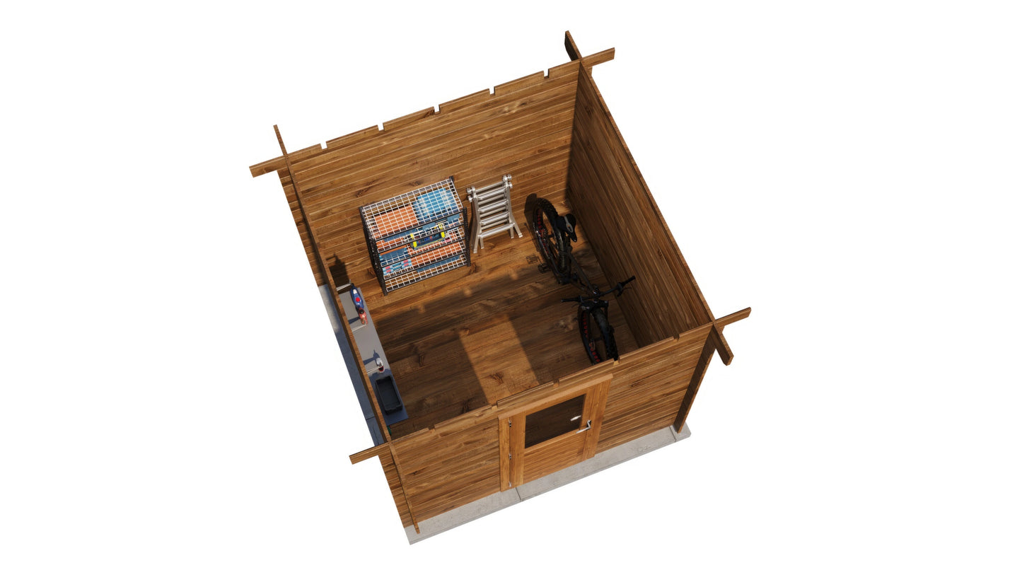 Lugarde Select Log Cabin Highland 250x250cm - Pressure treated Brown