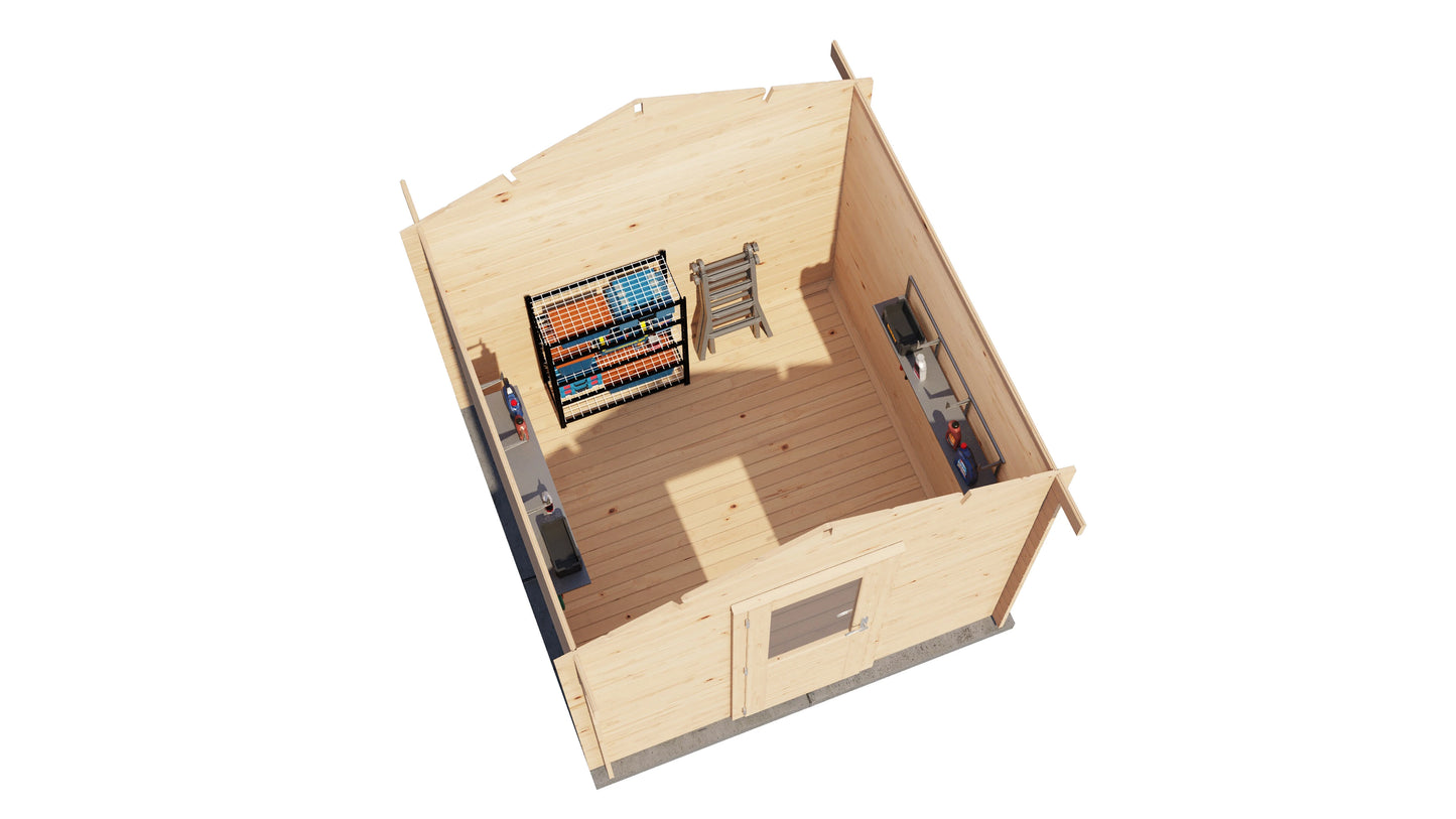 Lugarde Select Log Cabin Canterbury 250x250cm - Untreated