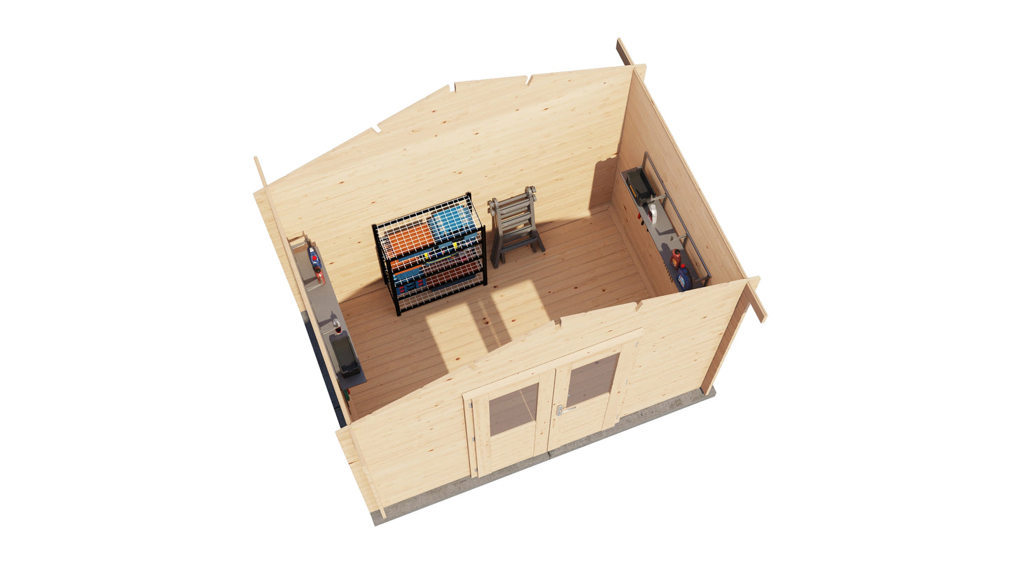 Lugarde Select Log Cabin Bath 300x200cm - Untreated