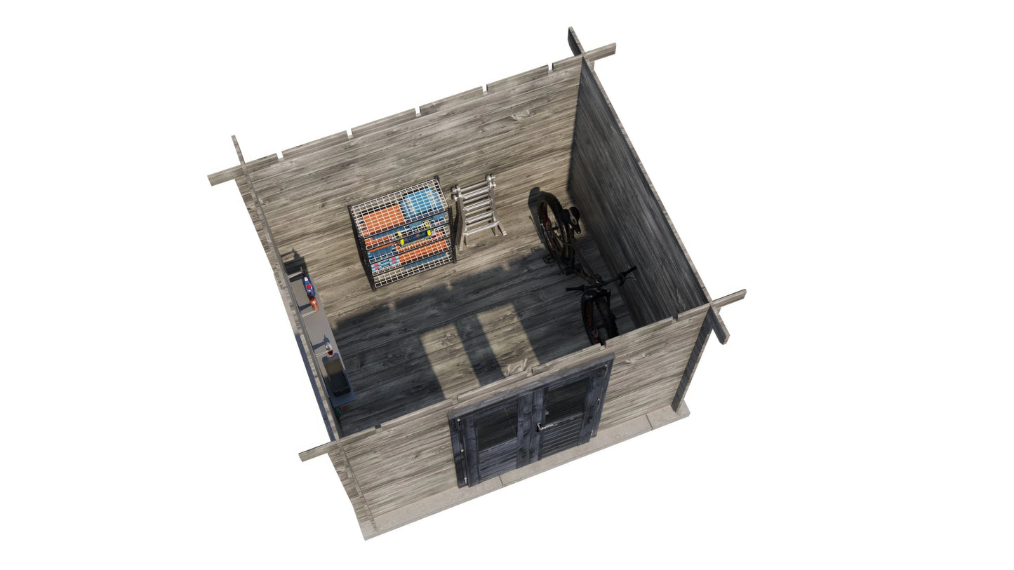 Lugarde Select Log Cabin Dover 300x250cm - Pressure treated Grey