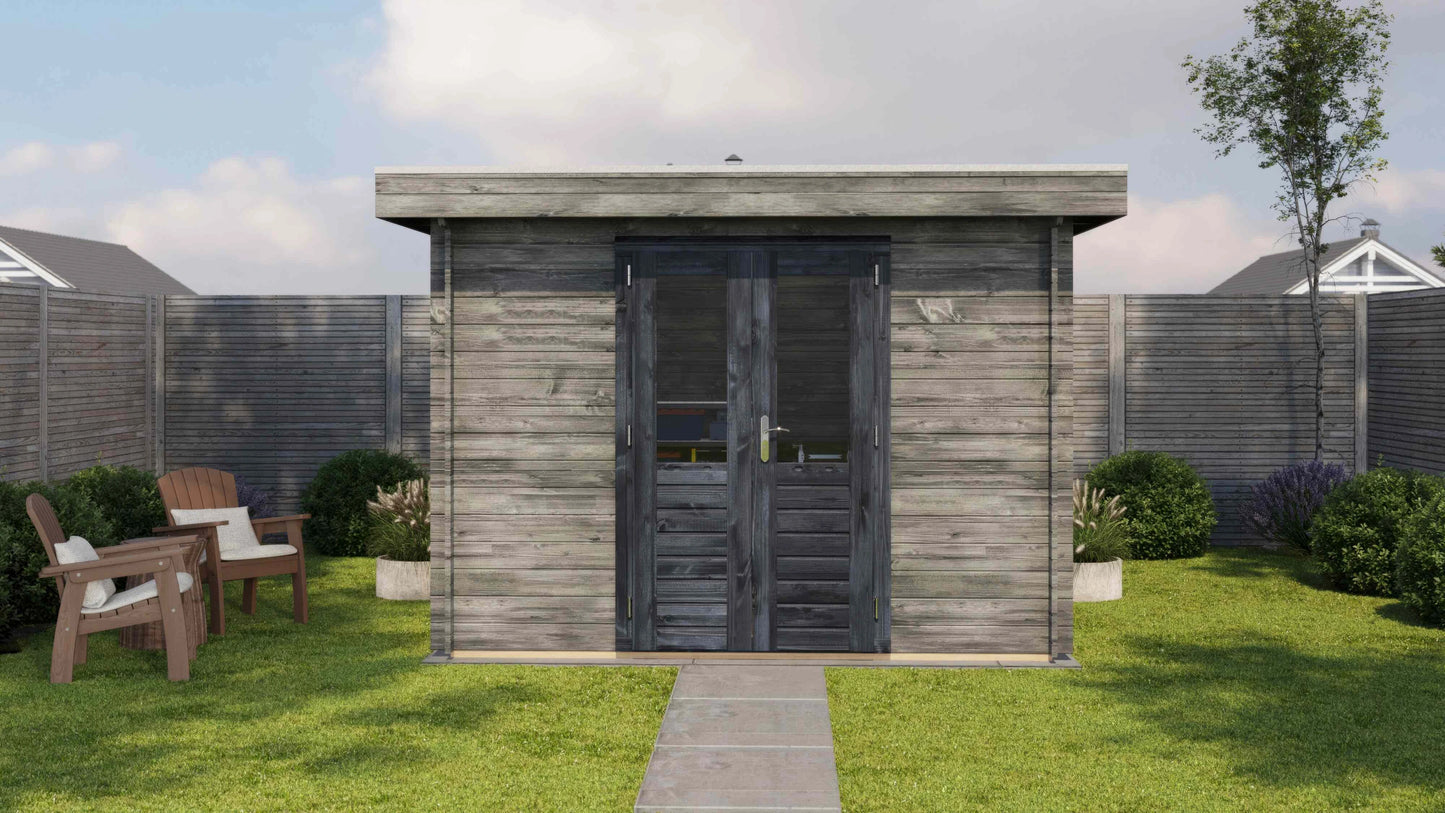 Lugarde Select Log Cabin Dover 300x250cm - Pressure treated Grey