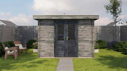 Lugarde Select Log Cabin Dover 300x250cm - Pressure treated Grey
