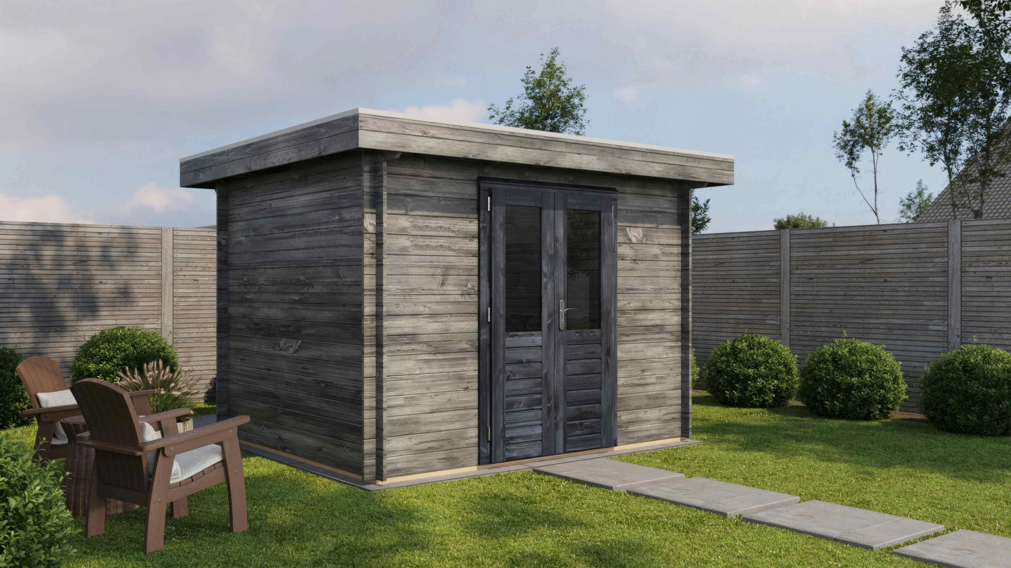 Lugarde Select Log Cabin Dover 300x250cm - Pressure treated Grey