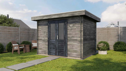 Lugarde Select Log Cabin Dover 300x250cm - Pressure treated Grey