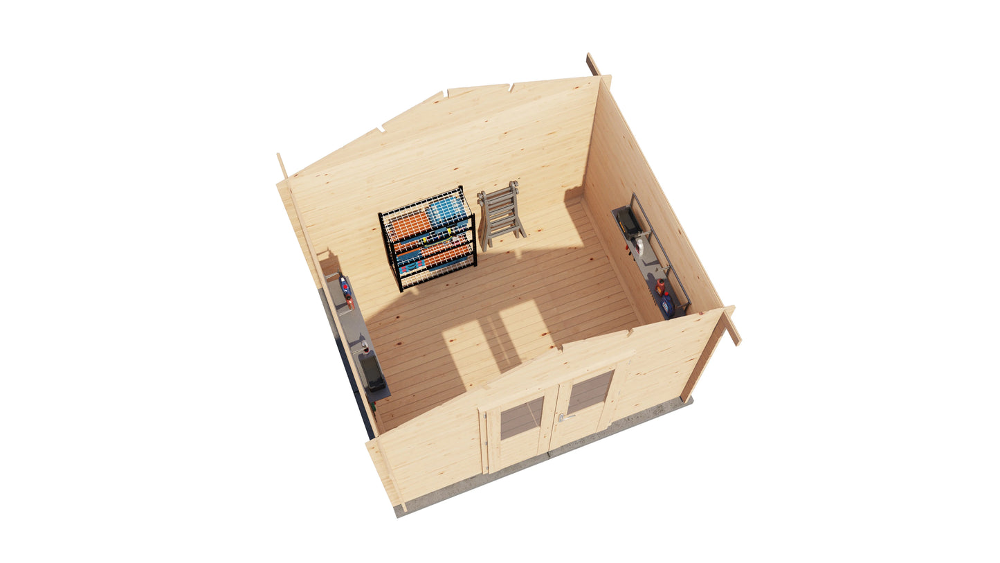 Lugarde Select Log Cabin Greenwich 300x250cm - Untreated