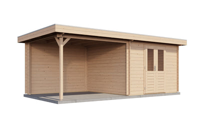 Lugarde Select Log Cabin with veranda Tyne 300x300cm + 300cm - Untreated