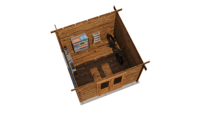 Lugarde Select Log Cabin Somerset 300x300cm - Pressure treated Brown