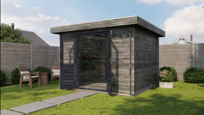 Lugarde Select Log Cabin Somerset 300x300cm - Pressure treated Grey