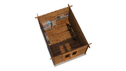 Lugarde Select Log Cabin Cheshire 300x400cm - Pressure treated Brown