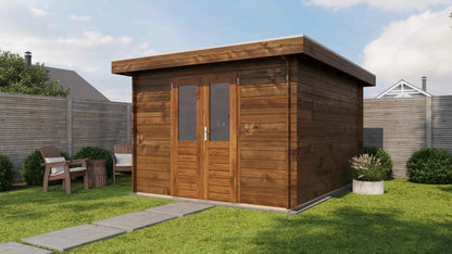 Lugarde Select Log Cabin Cheshire 300x400cm - Pressure treated Brown